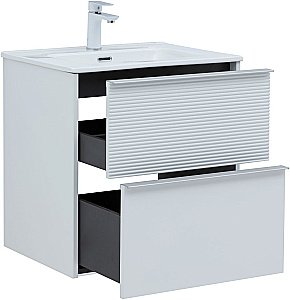 Тумба с раковиной Aquanet Вита 330473 60 белый матовый для ванной в интернет-магазине Sanbest