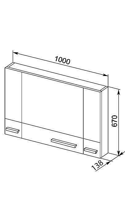 Зеркальный шкаф Aquanet Нота 100 венге купить в интернет-магазине сантехники Sanbest