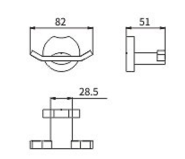 Крючок CeramaLux Loft 53901A хром купить в интернет-магазине сантехники Sanbest