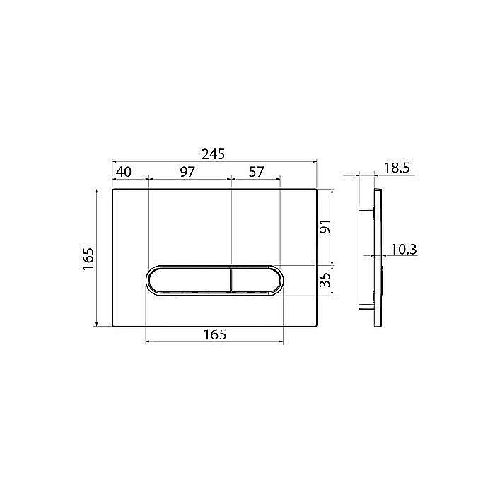 Кнопка для инсталляции IDDIS Unifix UNI70M0i77 купить в интернет-магазине сантехники Sanbest