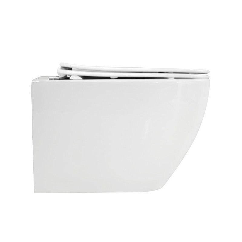 Унитаз подвесной CEZARES STYLUS-TOR безободковый, с крышкой микролифт, с инсталляцией и белой кнопкой, слив-торнадо купить в интернет-магазине Sanbest