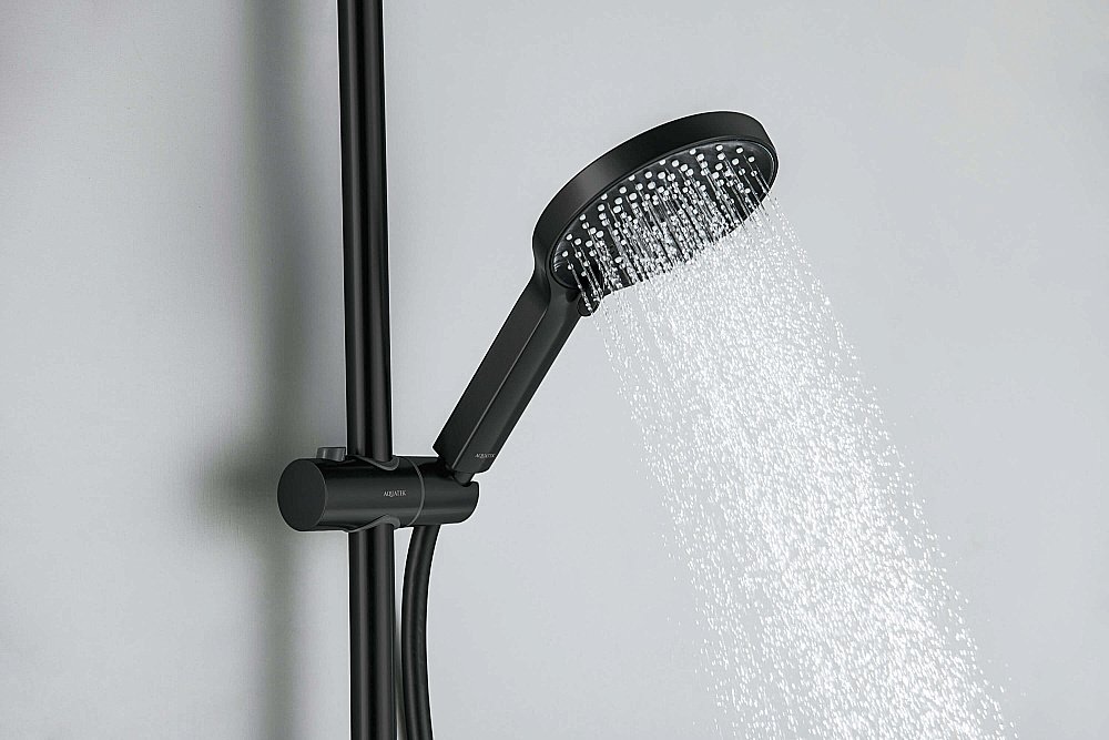 Душевой гарнитур Aquatek Лугано AQ2022MB черный матовый купить в интернет-магазине сантехники Sanbest