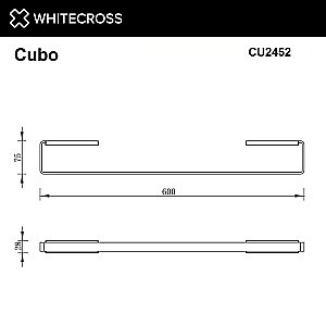 Полотенцедержатель WhiteCross Cubo CU2452GL золото купить в интернет-магазине сантехники Sanbest
