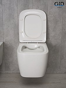 Унитаз подвесной Gid Tr2140 белый, безободковый, с крышкой микролифт купить в интернет-магазине Sanbest