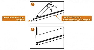 Душевое ограждение Cezares LIBERTA-L-1-120-120-C-NERO стекло прозрачное/профиль черный купить в интернет-магазине Sanbest