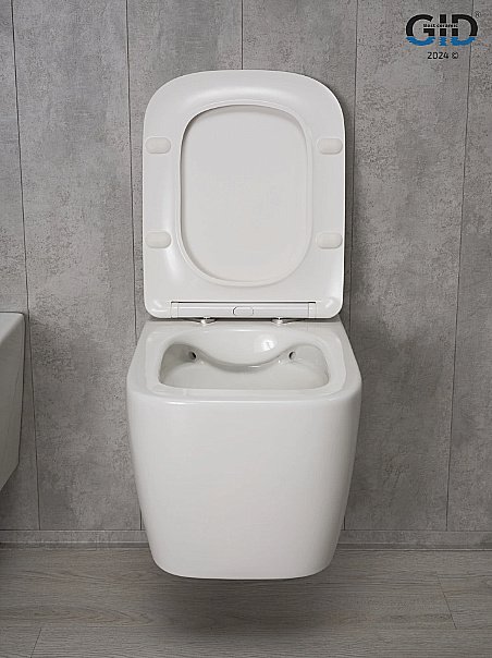 Унитаз подвесной Gid Tr2140 белый, безободковый, с крышкой микролифт купить в интернет-магазине Sanbest