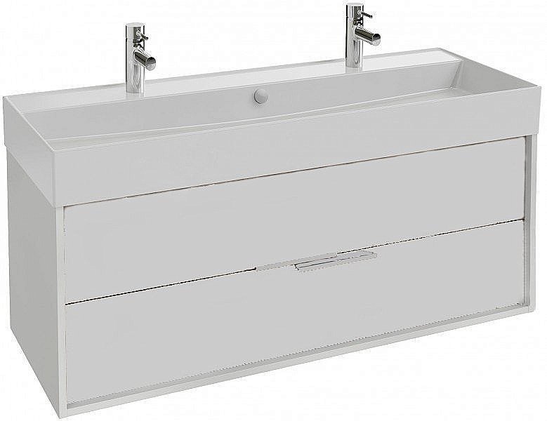 Тумба с раковиной Jacob Delafon VIVIENNE 120 белая для ванной в интернет-магазине Sanbest