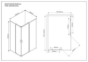 Душевой уголок Vincea Scala VSS-2SC8012CL купить в интернет-магазине Sanbest