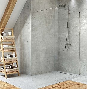 Душевое ограждение NEW TRENDY VELIO 130 D-0138B стекло прозрачное/профиль хром купить в интернет-магазине Sanbest