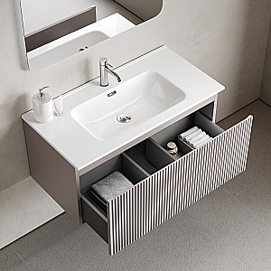 Тумба с раковиной Sancos Snob R 1.0 SNR1.090SM/CN7002 Doha Soft для ванной в интернет-магазине Sanbest