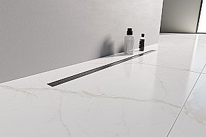 Душевой трап NEW TRENDY VISIO SLIM GUNMETAL 70 OL-0092 оружейная сталь купить в интернет-магазине Sanbest