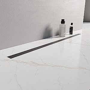 Душевой трап NEW TRENDY VISIO SLIM BLACK 100 OL-0080 черный матовый купить в интернет-магазине Sanbest