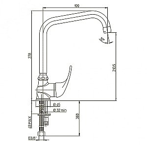 Смеситель для кухни PAINI Jolly 69CR594ZKM хром купить в интернет-магазине сантехники Sanbest
