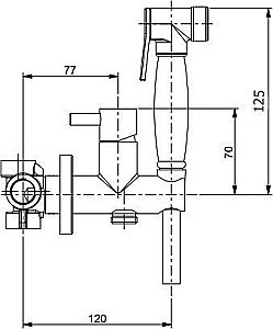 Гигиенический душ Webert Elio EL870302980 купить в интернет-магазине сантехники Sanbest