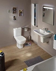 Унитаз напольный Jacob Delafon STRUKTURA безободковый, с бачком купить в интернет-магазине Sanbest