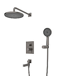 Душевая система BelBagno DELTA DEL2.0-VDSET-GM оружейная сталь купить в интернет-магазине сантехники Sanbest