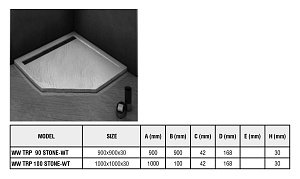 Душевой поддон Weltwasser WW TRP STONE 100x100 10000004364 белый купить в интернет-магазине Sanbest