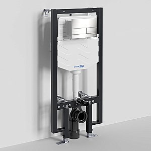 Инсталляция для унитаза WasserKraft Vils 56TLT.010.ME.BN04 с кнопкой никель купить в интернет-магазине сантехники Sanbest