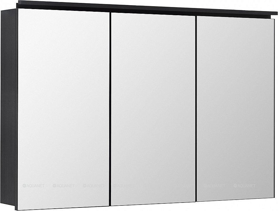 Зеркальный шкаф De Aqua Алюминиум 261762 120 черный купить в интернет-магазине сантехники Sanbest