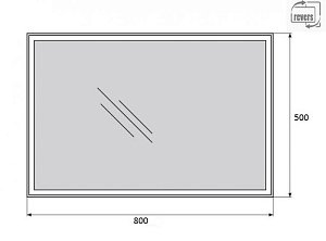 Зеркало BelBagno SPC-GRT-500-800-LED-TCH в ванную от интернет-магазине сантехники Sanbest