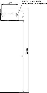 Полка Aquanet Магнум 274190 20 черная матовая купить в интернет-магазине сантехники Sanbest