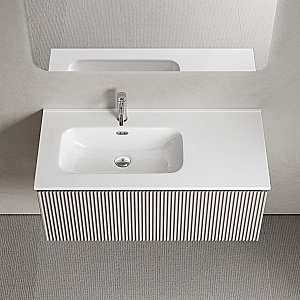 Тумба с раковиной Sancos Snob R 1.0 SNR1.0100LSM/SNR1.0100RSM Doha Soft для ванной в интернет-магазине Sanbest