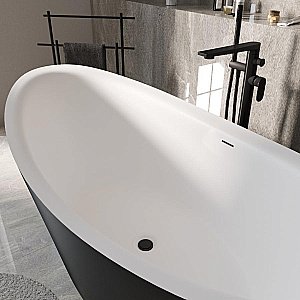 Ванна акриловая Grossman Galaxy GR-1402MB 180х85 белая, черная матовая купить в интернет-магазине Sanbest