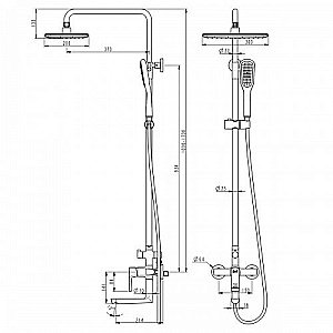 Душевая система Lemark Ursus LM7262BL купить в интернет-магазине сантехники Sanbest