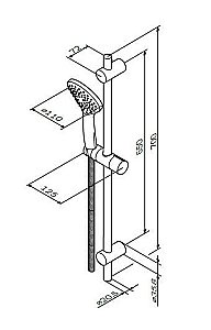 Душевой гарнитур AM.PM Gem F0190000 купить в интернет-магазине сантехники Sanbest