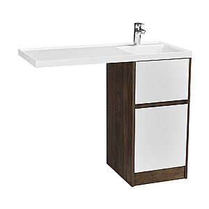 Тумба с раковиной Акватон Лондри 40 дуб кантри/белый для ванной в интернет-магазине Sanbest