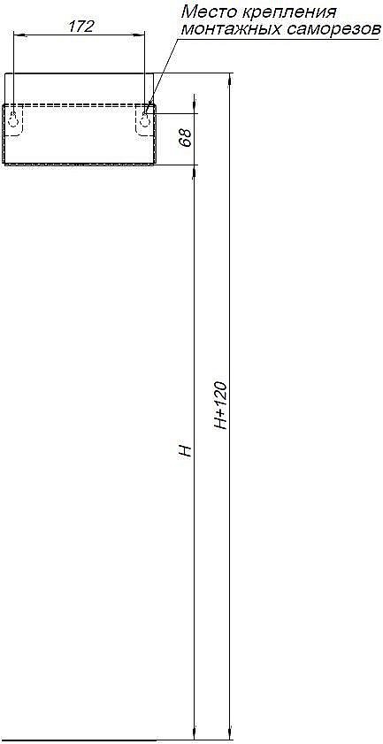 Полка Aquanet Магнум 274190 20 черная матовая купить в интернет-магазине сантехники Sanbest