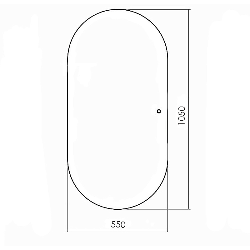Зеркало Azario Viva 55х105 LED-00002689 черное матовое в ванную от интернет-магазине сантехники Sanbest