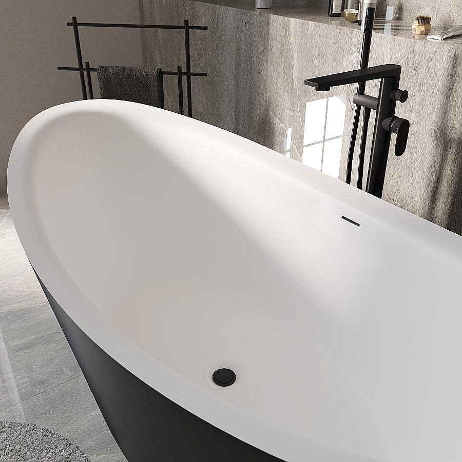 Ванна акриловая Grossman Galaxy GR-1402MB 180х85 белая, черная матовая купить в интернет-магазине Sanbest