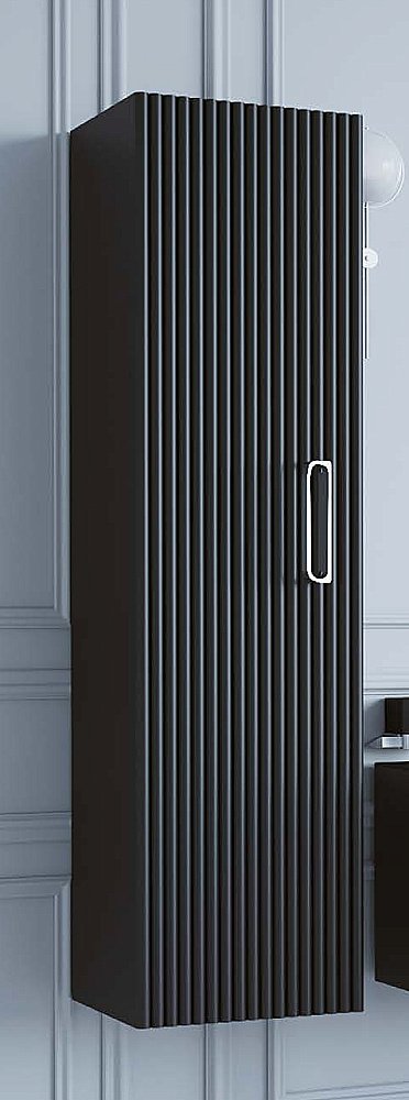 Пенал Armadi Art Vallessi Avantgarde Linea черный с хромом для ванной в интернет-магазине сантехники Sanbest