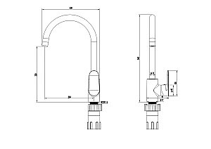 Смеситель для кухни Aquatek Ника AQ1882CR хром купить в интернет-магазине сантехники Sanbest