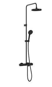 Душевая система VitrA Base Round A4730336EXP с термостатом, матовая черная купить в интернет-магазине сантехники Sanbest