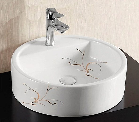 Раковина Elghansa 49 EG4039-117 белая с декором купить в интернет-магазине Sanbest