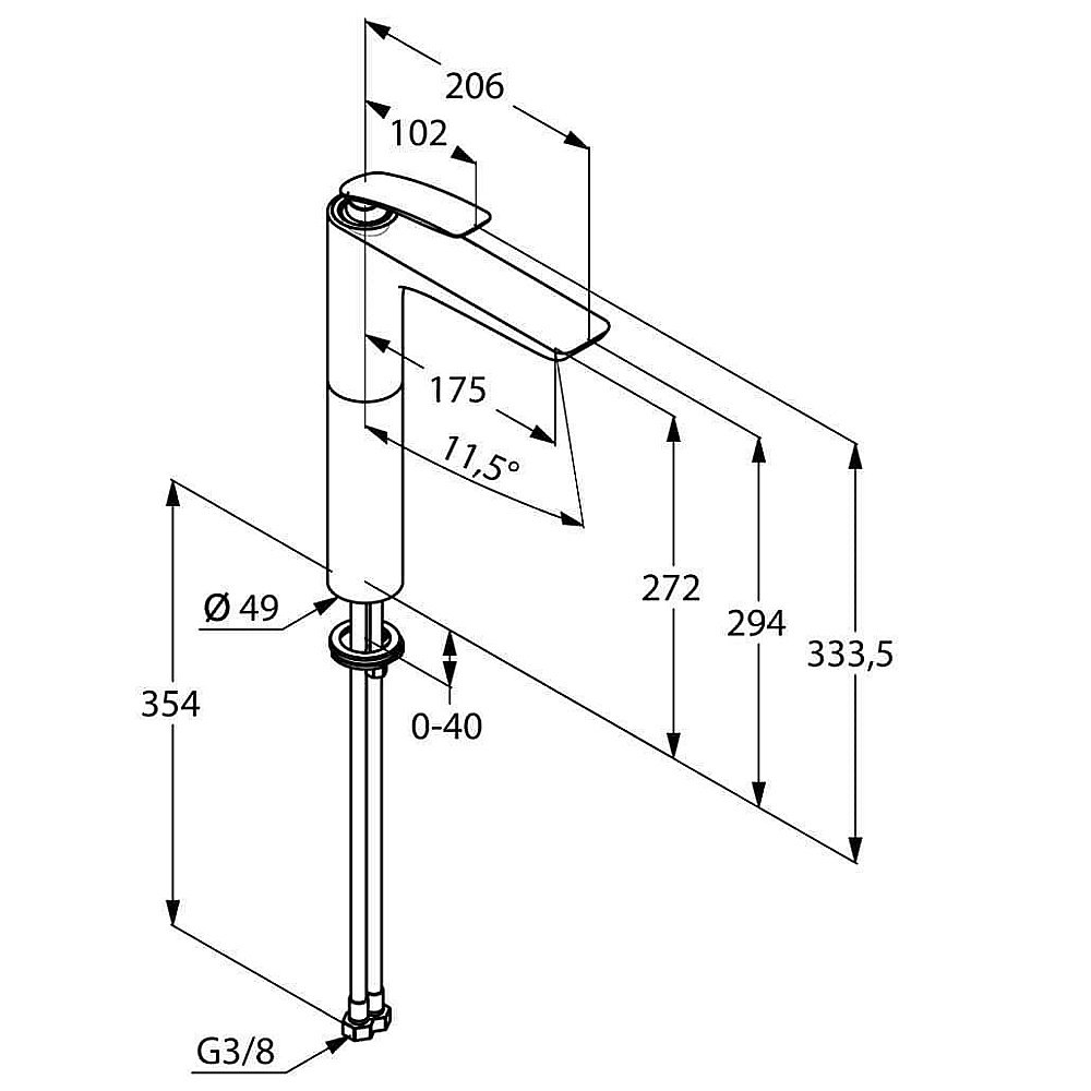 Смеситель для раковины Kludi Balance 522989175 купить в интернет-магазине сантехники Sanbest