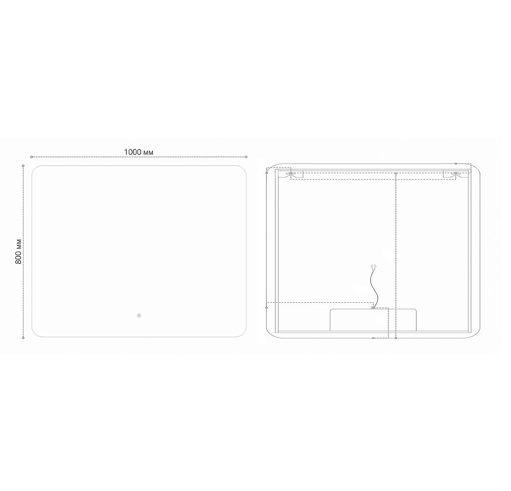 Зеркало Grossman ELEGANS-норма 100 в ванную от интернет-магазине сантехники Sanbest