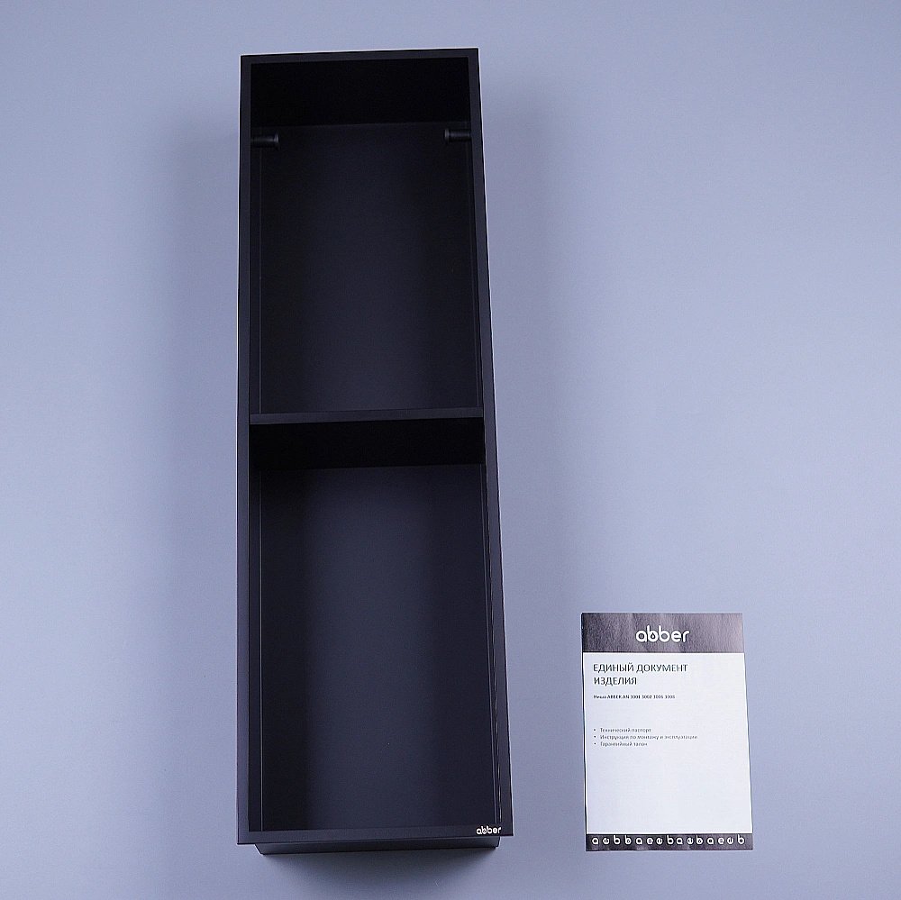 Скрытая настенная ниша Abber Nischen AN3002MB черная матовая купить в интернет-магазине сантехники Sanbest