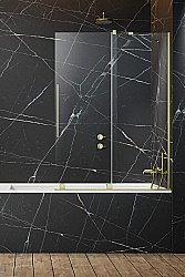Шторка для ванны Radaway Furo Brushed Gold PND II 170 стекло прозрачное/профиль брашированное золото купить в интернет-магазине Sanbest