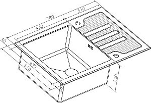Мойка для кухни ZORG Inox Glass GL-7851-BLACK-BRONZE купить в интернет-магазине сантехники Sanbest