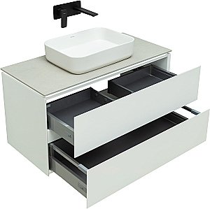 Тумба с раковиной Allen Brau Infinity 100 1.21003.WM белый матовый для ванной в интернет-магазине Sanbest