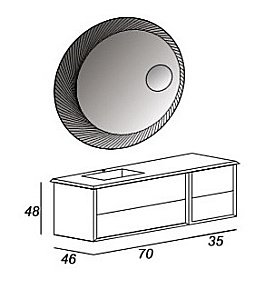 Тумба с раковиной Cezares BELLAGIO 100 с ящиками/Grafite для ванной в интернет-магазине Sanbest