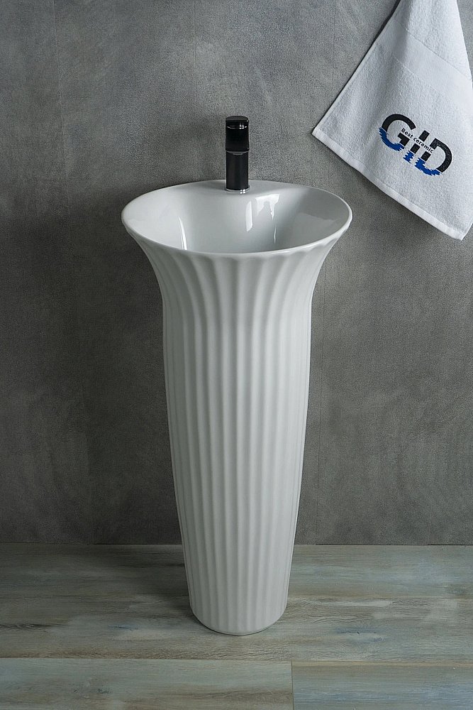 Раковина напольная Gid Autonomo 41 Nb132 81113 белая купить в интернет-магазине Sanbest