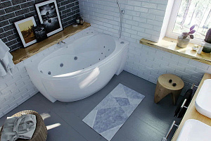 Гидромассажная ванна Aquatek Бетта 170х97 белая с панелью купить в интернет-магазине Sanbest
