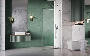 Душевое ограждение Radaway Modo F SL II 55 стекло прозрачное/профиль хром купить в интернет-магазине Sanbest