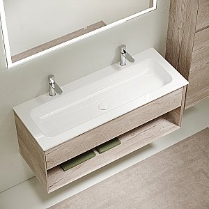 Тумба с раковиной Sancos Marmi 1.0 MR1.0120EG дуб галифакс натуральный для ванной в интернет-магазине Sanbest
