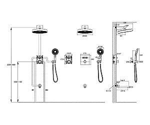 Душевая система Bronze de Luxe OMG! 1011GM графит купить в интернет-магазине сантехники Sanbest