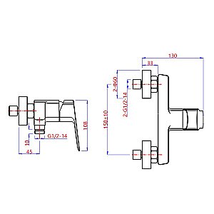 Смеситель для душа PAINI Viva Style P4YO511 черный купить в интернет-магазине сантехники Sanbest